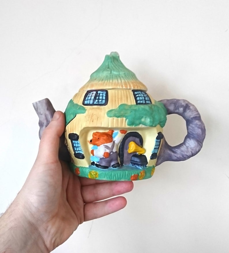 Vintage Novelty Ceramic Teapot Decorative Teddy Bear House Etsy UK