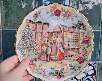 Royal Albert Christmas Carol Singers Collectors Plate Fred Erhill 1989 Boxed Bone China