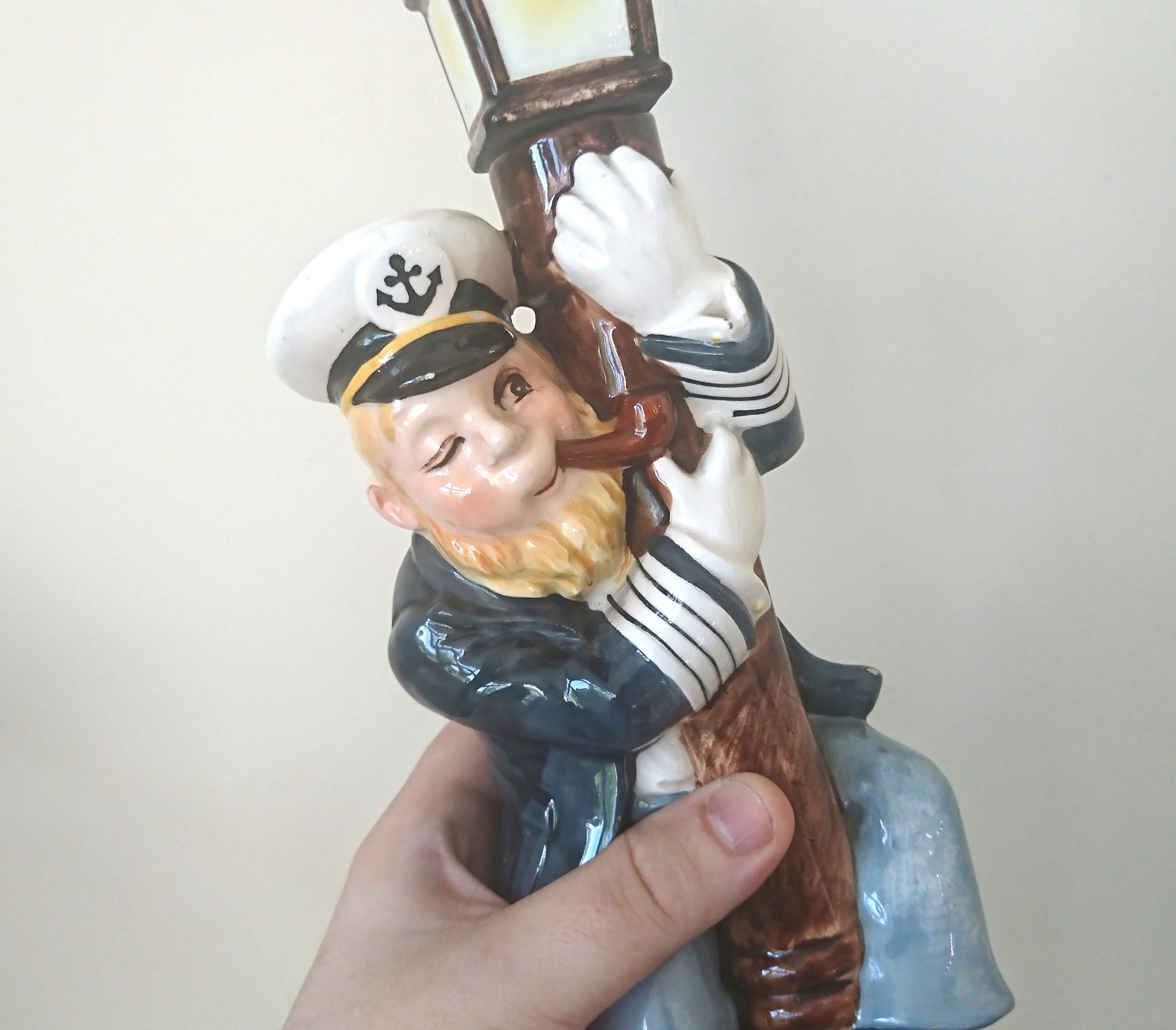 Vintage Novelty Musical Decanter Sailor on Lamp Post Vintage Etsy