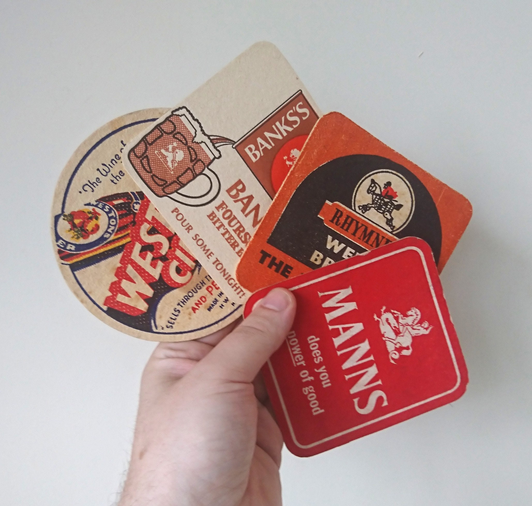 Vintage Beer Mat Job Lot x 10 Random Beer Mats Coasters Etsy