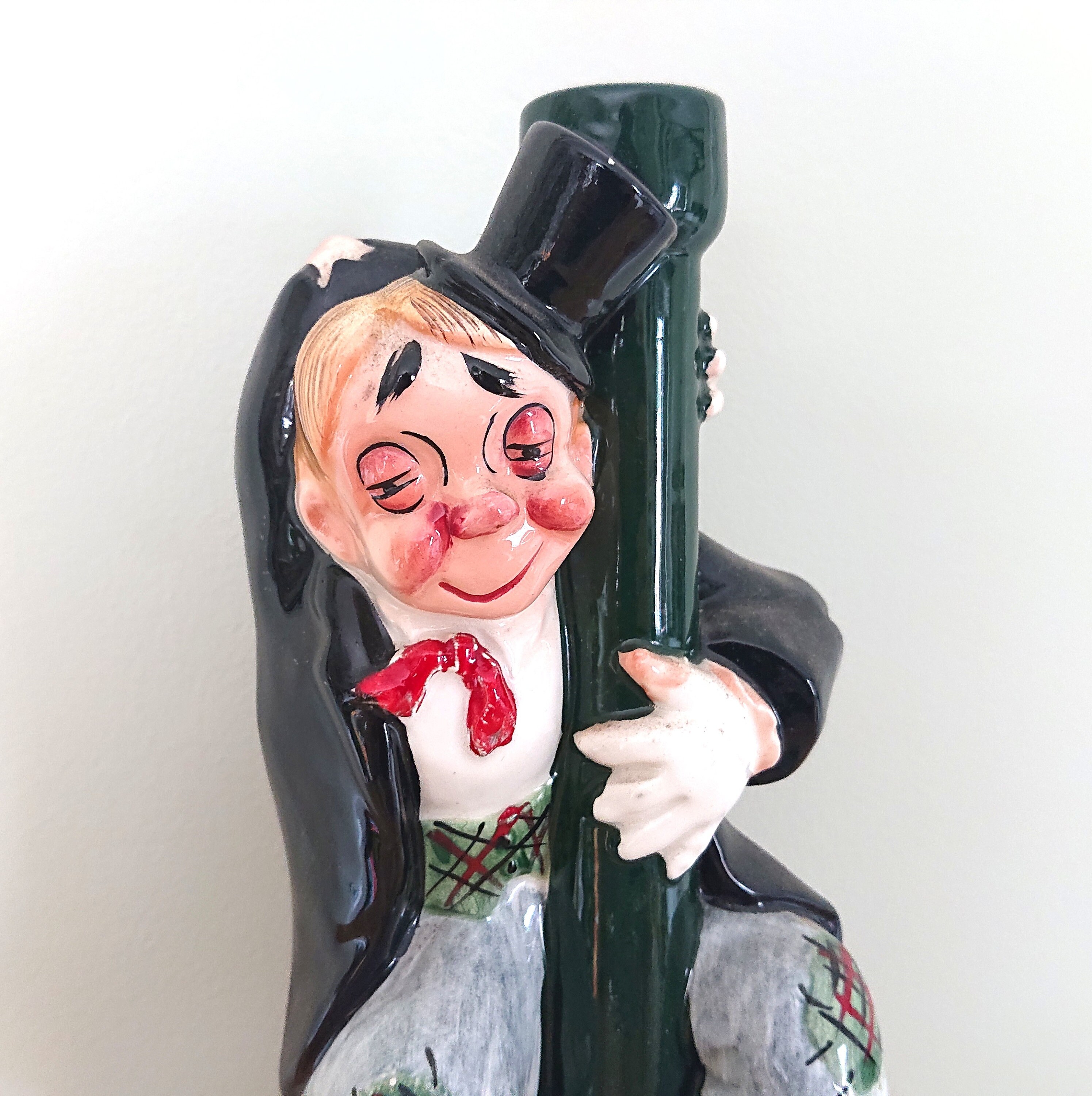 Vintage Novelty Musical Decanter Mime on Lamp Post Vintage Etsy