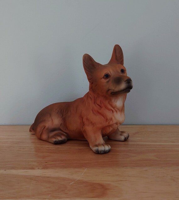 ヴィンテージ 犬の置物 コーギー 高級磁器 JK A560B 犬飾り
