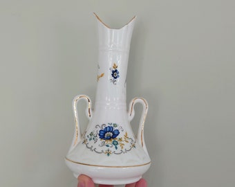 Royal Tara Grecian Urn Vase Porcelain Made in Ireland Gold Stamp Fine Bone China Vase Floral Gold Gilt  Decorative Made in England