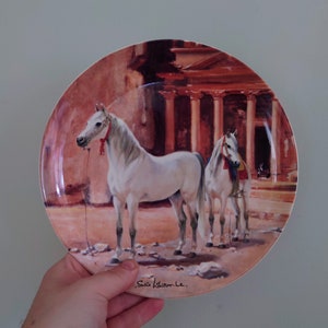 Vintage Horse Wall Plate Spode 'The Nobel Horse Collection' Fine Bone China Decorative Plate Collectable Spode Horse Boxed Plate 1988 zdjęcie 1