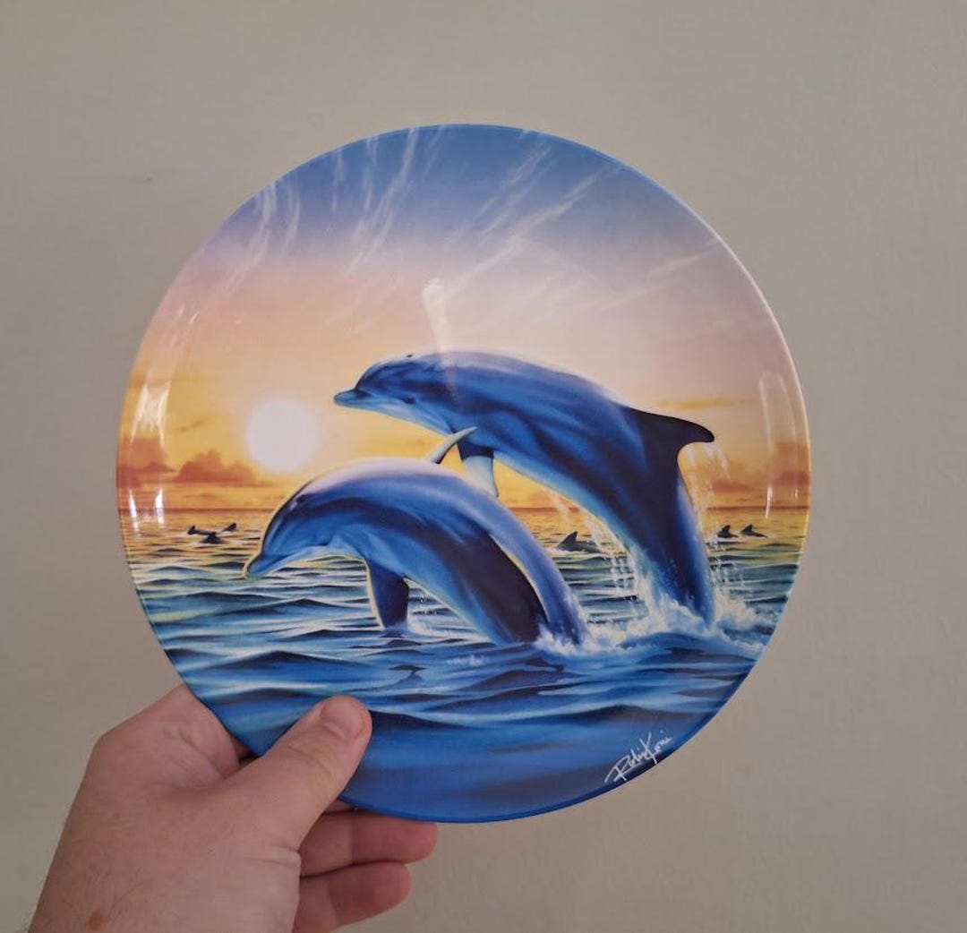 Danbury Mint 'daybreak Dance' Dolphin Plate by Robin Koni