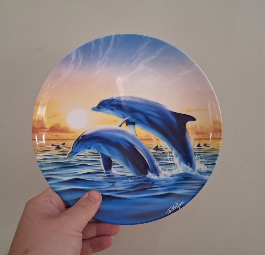 Danbury Mint 'daybreak Dance' Dolphin Plate by Robin Koni