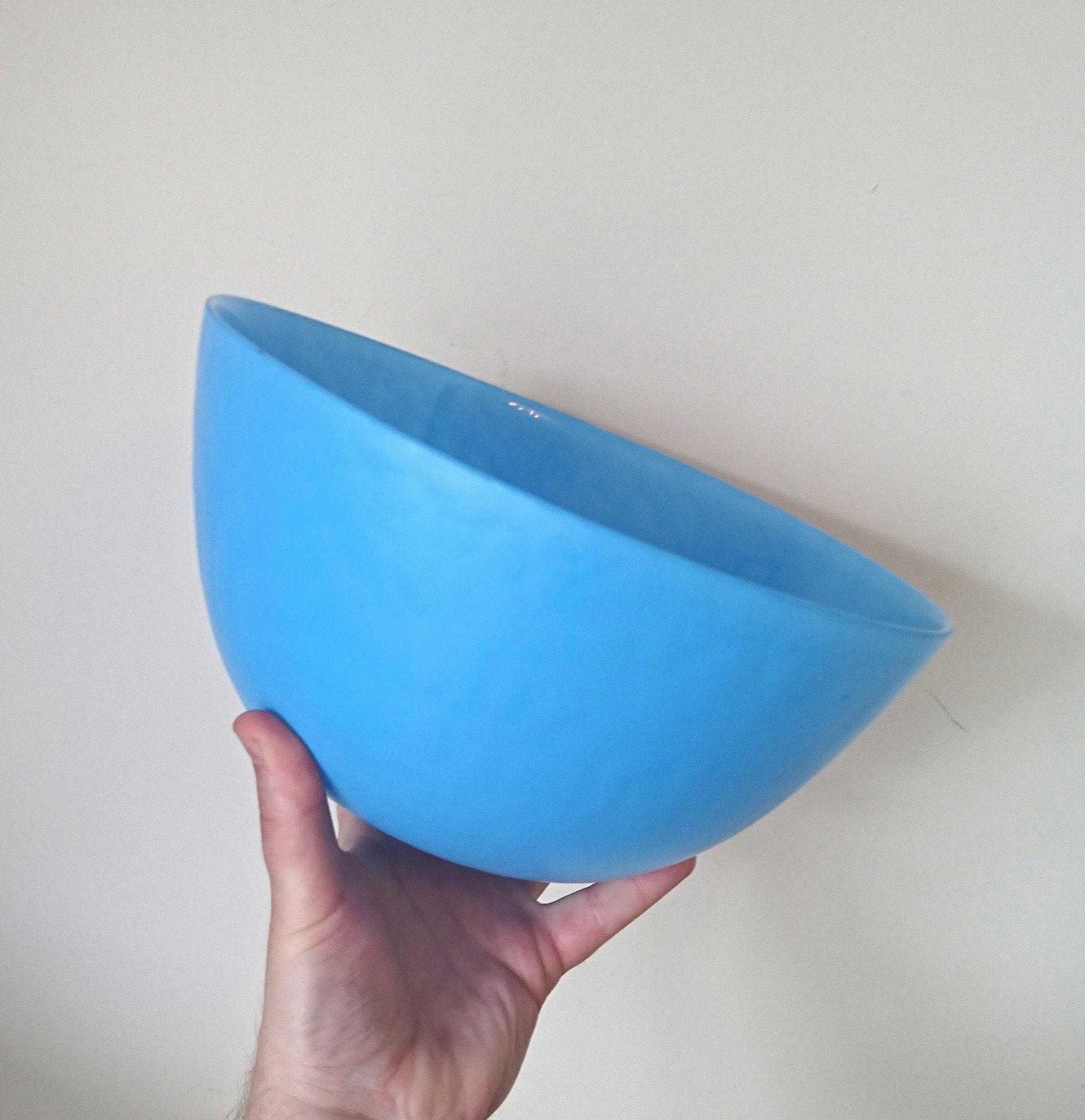 Vintage Blue Large Bowl Fruit Bowl Decorative Home Decor Light Etsy