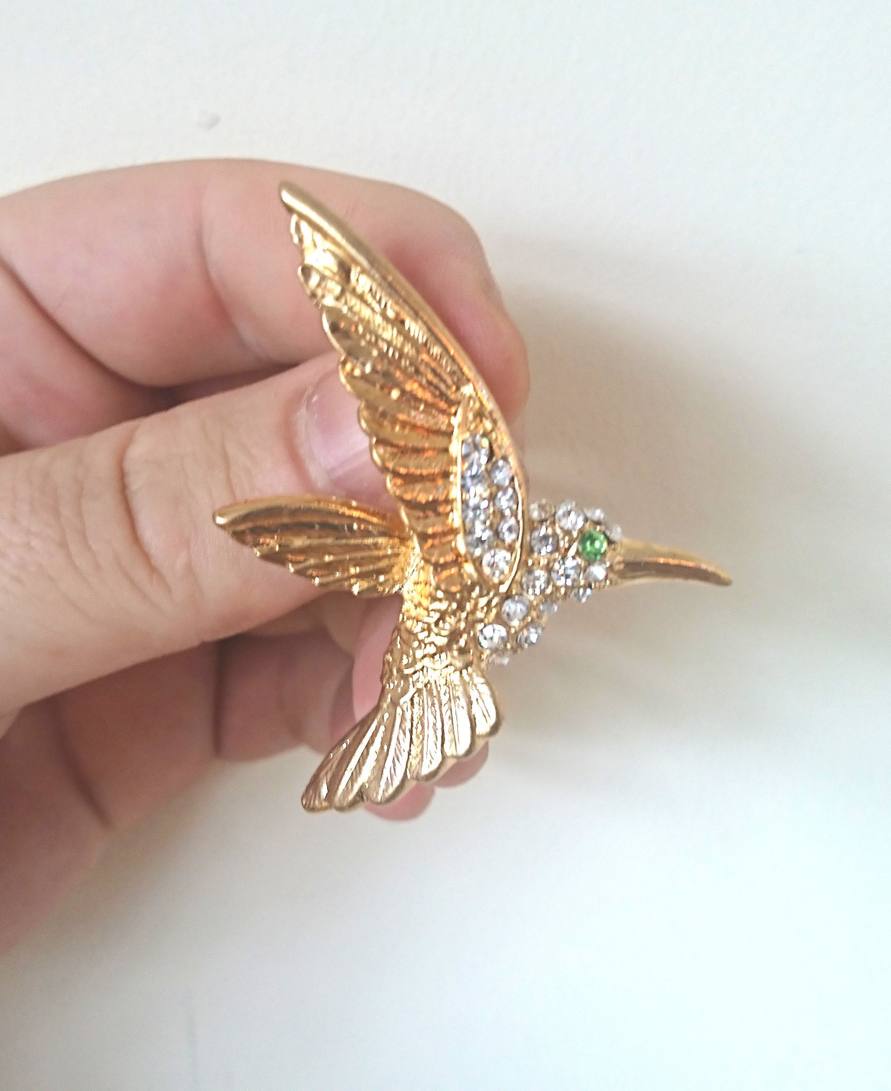 Gyn&Joy Broche De Mariposa Voladora Con Diamantes De