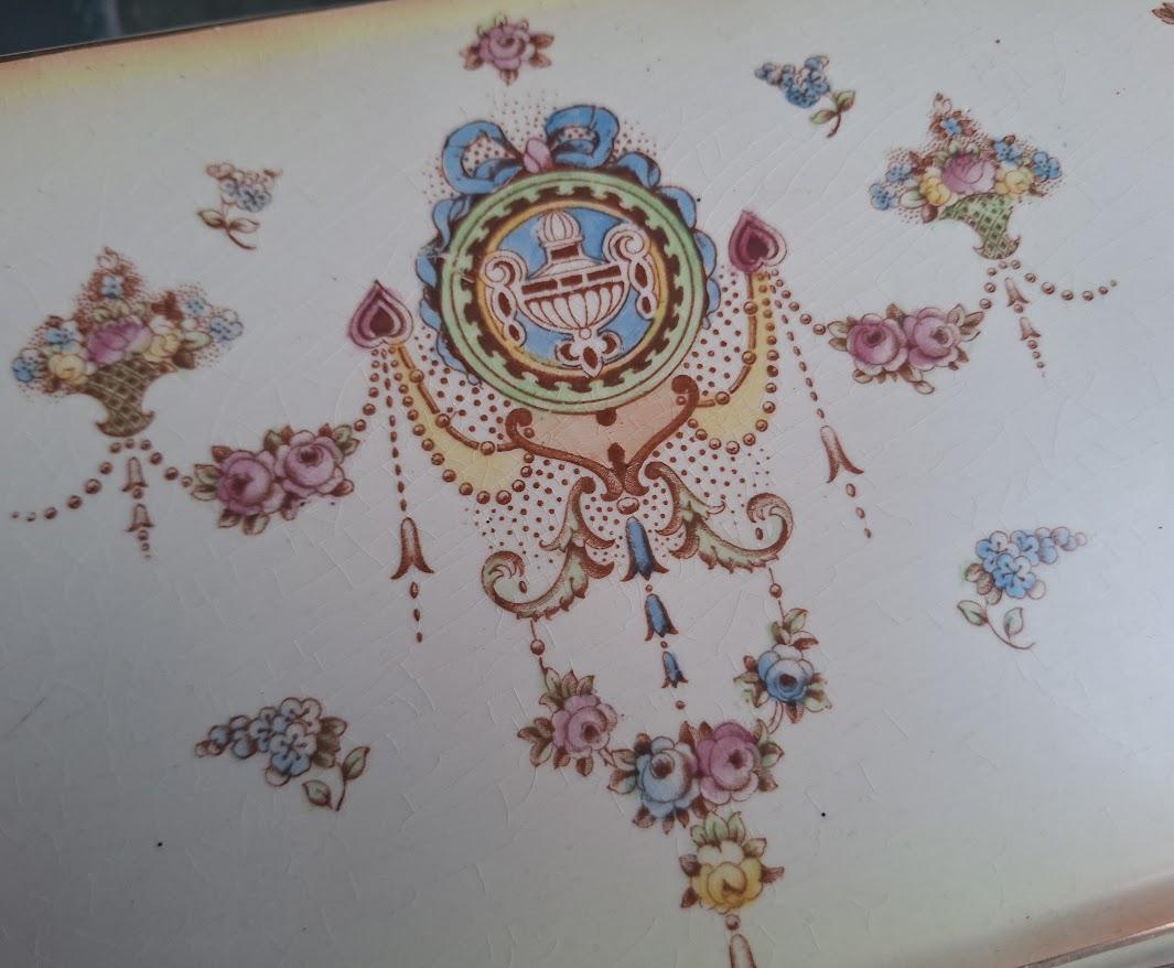 Vintage Crown Devon Serving Tray / Sandwich Plate, Lyre Pattern, 1930s ...