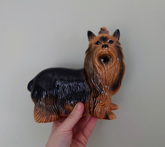 Vintage Dog Figurine Yorkshire Terrier Dog Ornament