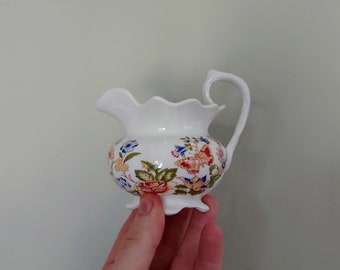 Aynsley Milk Jug Creamer Cottage Garden Fine Bone China Porcelain Made in England Country Cottage Pattern Collectable Vintage