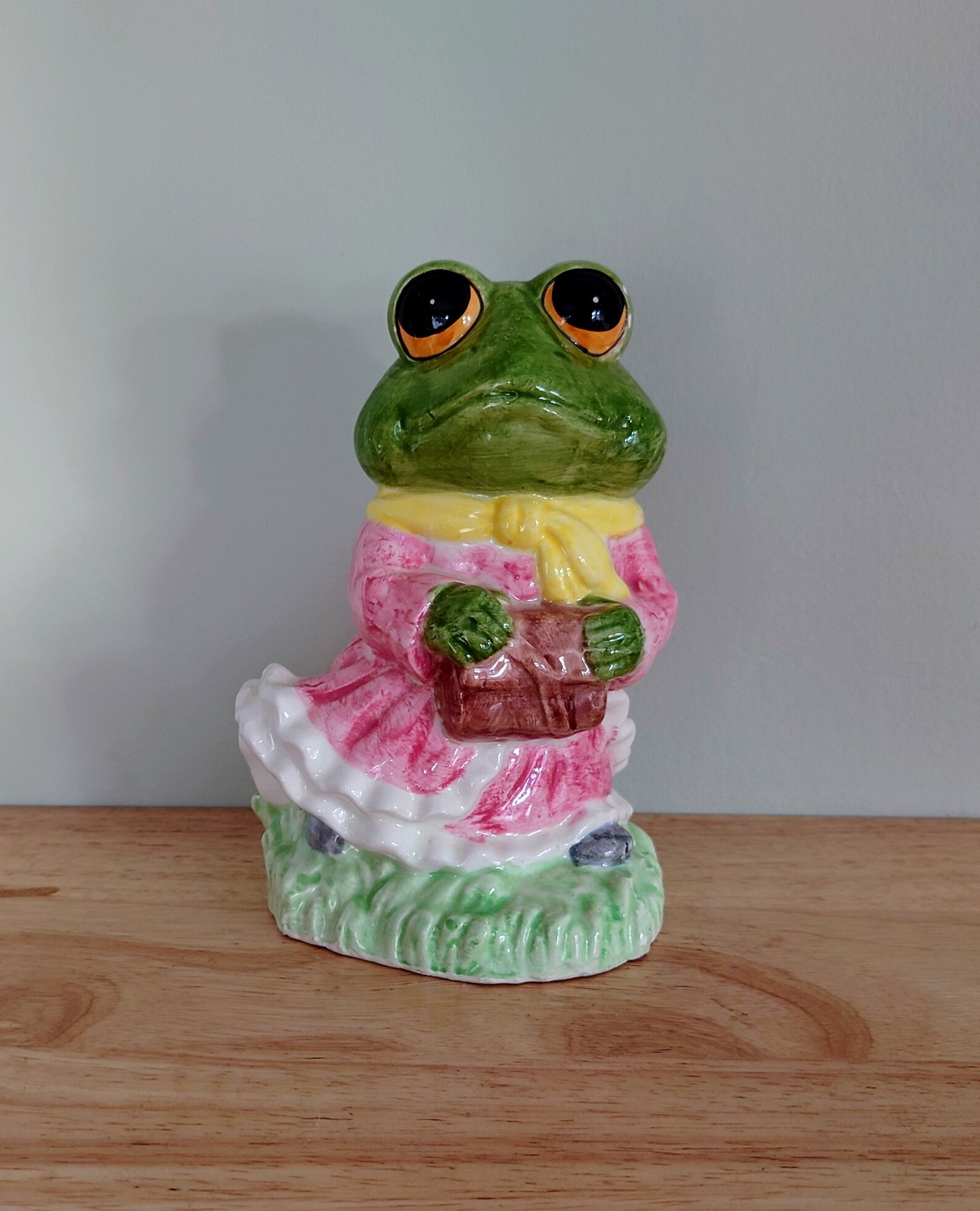 Ceramic Frog Money Box Hand Painted Cash Box Piggy Bank Etsy