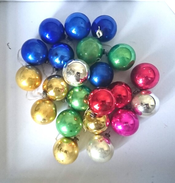 Vintage Glass Baubles Collection Job Lot Christmas Tree Etsy