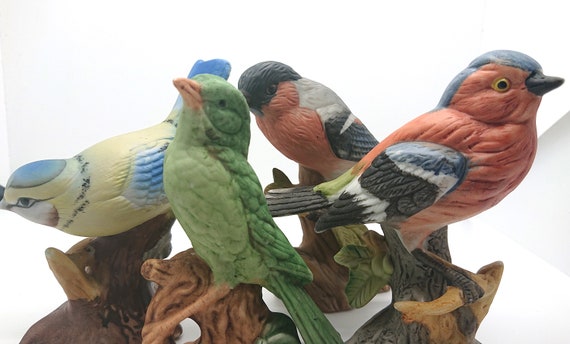 Vintage Bird Collection Porcelain Bird Figurine X 4 Bullfinch