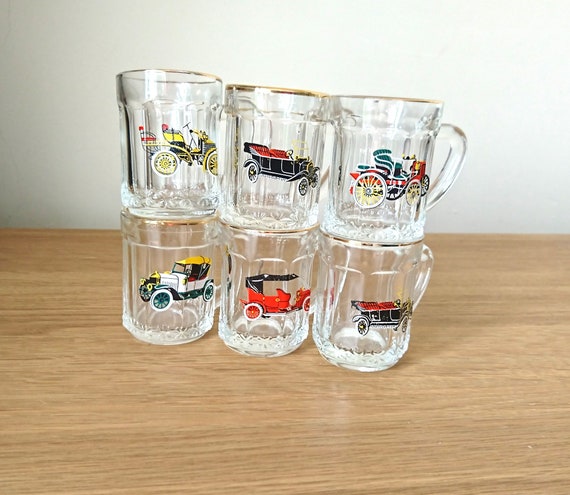 Vintage Shot Glasses Set of 6 Shooters 