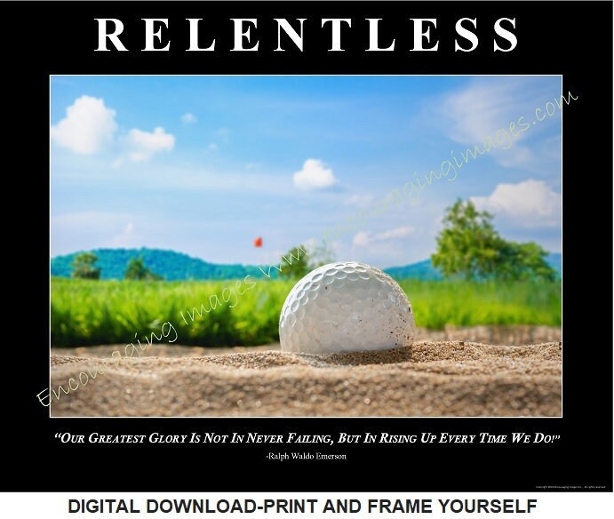 DOWNLOAD,Motivational Poster,Golf,Golf Ball, Golf Art,Art,Wall art,motivation,poster,print,canvas,décor,Personalization Available