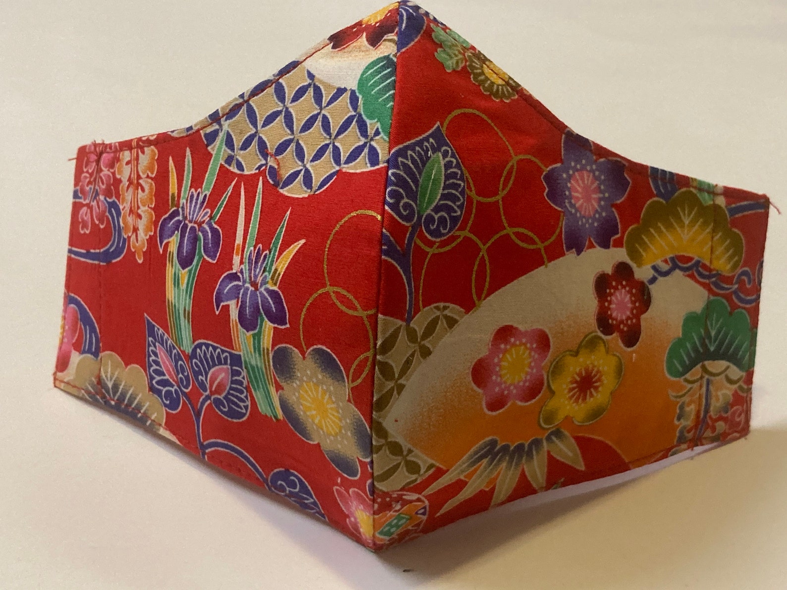 Japanese Triple Layered Face Mask for Women Okinawan Bingata Etsy