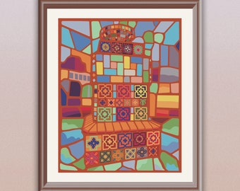Avalon Fountain - Artwork Print