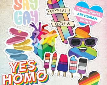 PRIDE Sticker Pack - Assorted LGBT+ Queer Stickers