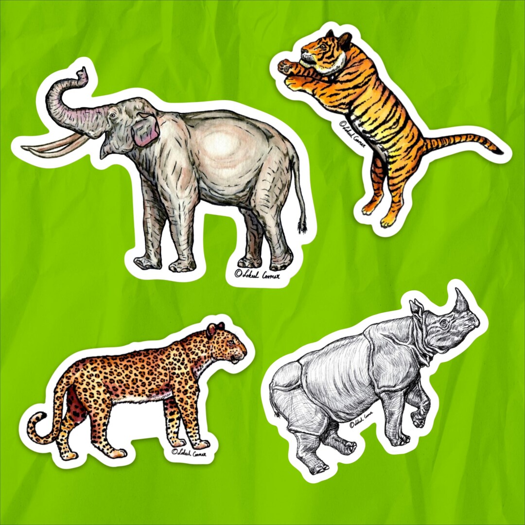 Wildebees Sticker Wildlife Die-cut Vinyl Sticker Pack - Etsy