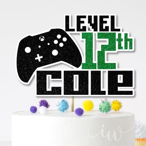 Gamer Cake Topper - Gamer Birthday - Gamer Party -  Birthday Cake Topper