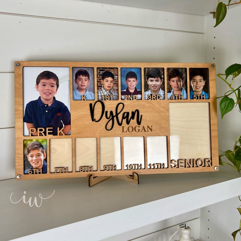 Pre K to Graduation School Picture Frame, School Years Photo Frame ...