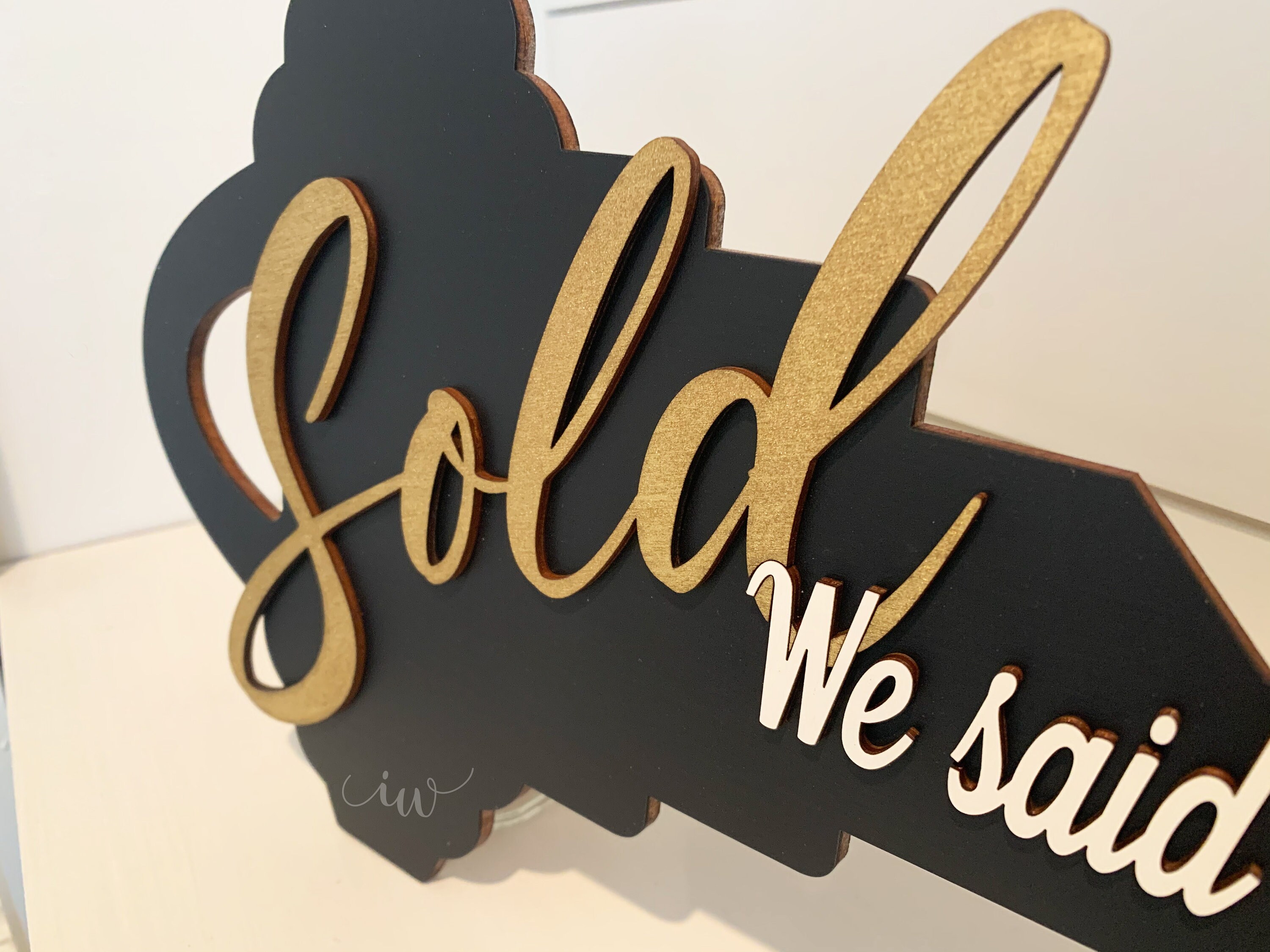 Real State Key Sign, We Said Yes to the Address, Closing Day Photo Prop ...