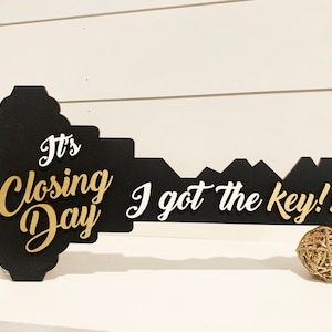 Real Estate Key Sign, It&#39;s Closing day, Custom Key Sold Sign, Custom Closing Day Photo Prop