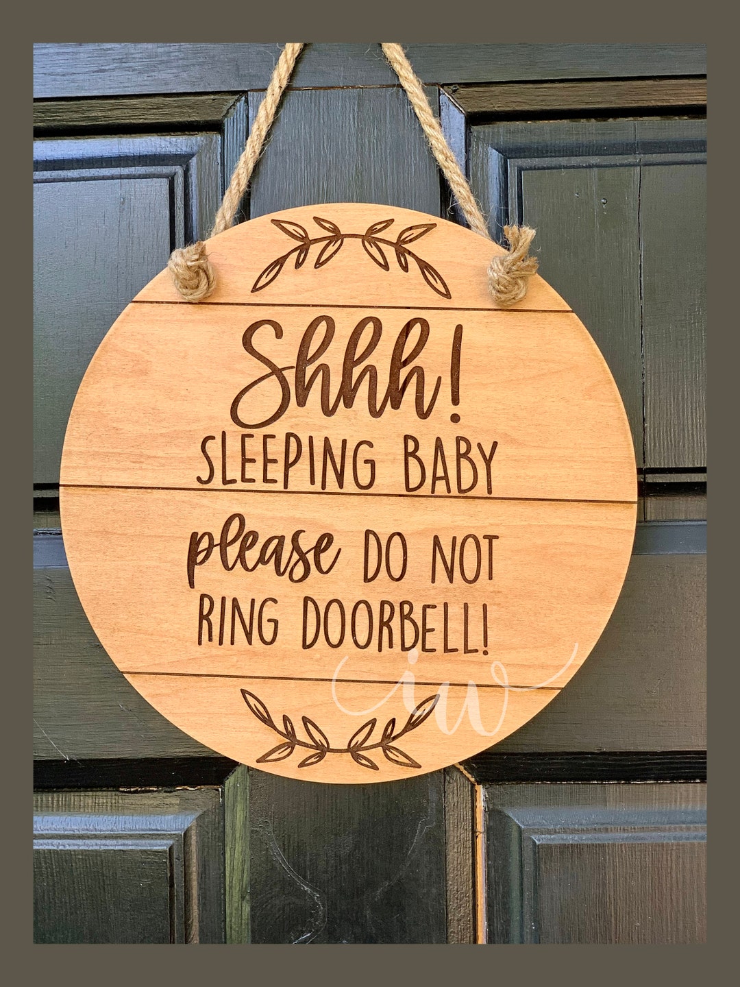 Shhh Baby Sleeping Door Sign, Do Not Knock Sign, No Soliciting Sign - Etsy
