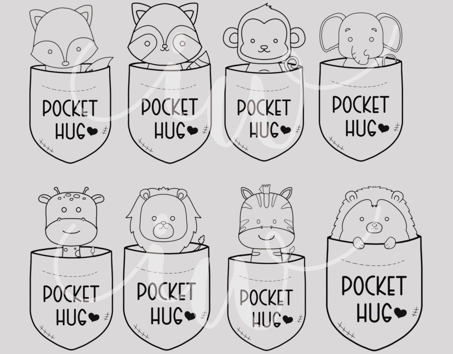 Pocket Hug Animal Wooden Pocket Hug Love Reminder Pocket Etsy