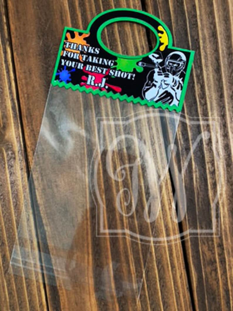 Paintball Treat Bags Paintball Party Boys Party Etsy