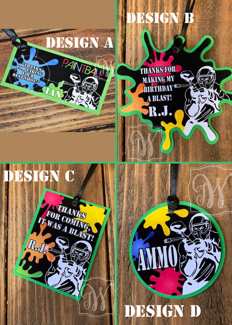 Paintball Treat Bags Paintball Party Boys Party Etsy