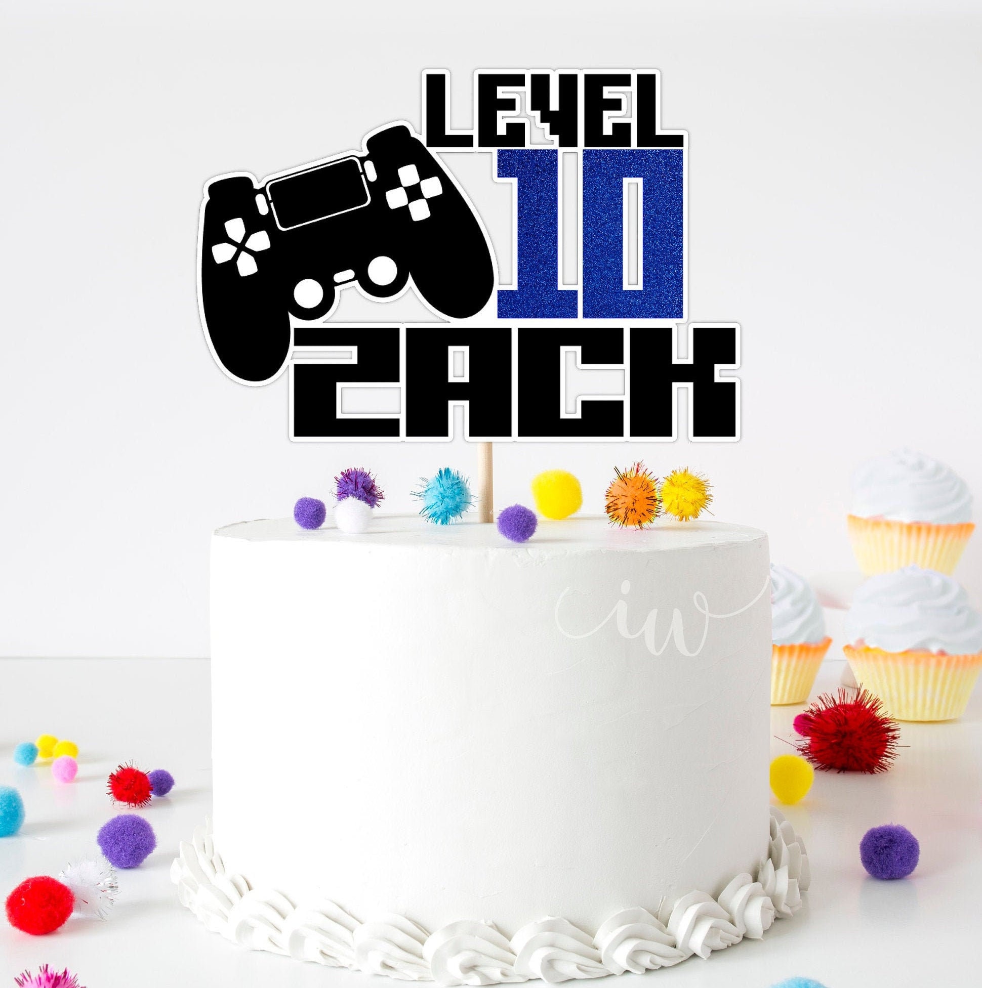 Gamer Cake Topper Gamer Birthday Gamer Party Birthday - Etsy
