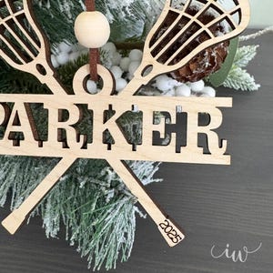 Personalized Lacrosse Ornament | Lacrosse Ornament | Lacrosse Christmas Ornament image 2