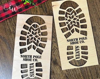 Santa Boot print stencil | Christmas Footprint |Christmas Stencil | Reusable Santa Print