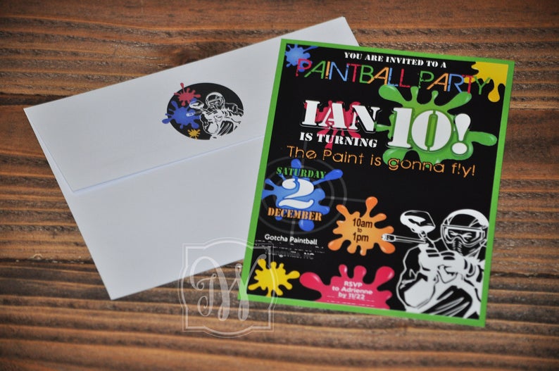 Paintball Treat Bags Paintball Party Boys Party Etsy