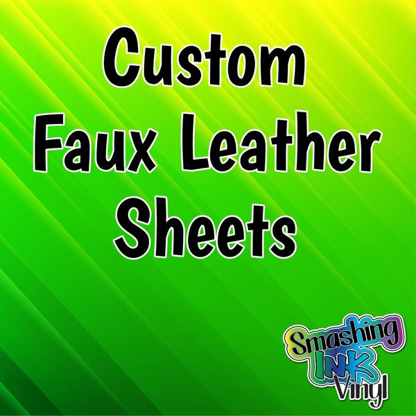 Custom Faux Leather Sheet for Earrings | Leather Fabric for Bows | Leatherette Sheets | Synthetic Leather | Vegan Leather