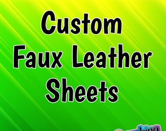 Custom Faux Leather Sheet for Earrings | Leather Fabric for Bows | Leatherette Sheets | Synthetic Leather | Vegan Leather