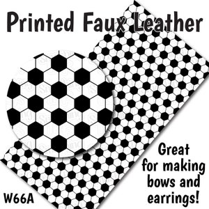 Soccer Pattern Faux Leather Sheet/Printed Faux Leather for Earrings/Leather Fabric for Bows/Leatherette Sheets/Synthetic Leather