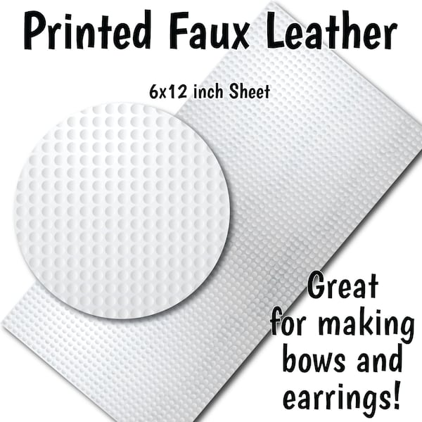 Golf Ball Pattern Faux Leather Sheet/Printed Faux Leather for Earrings/Leather Fabric for Bows/Leatherette Sheets/Synthetic Leather