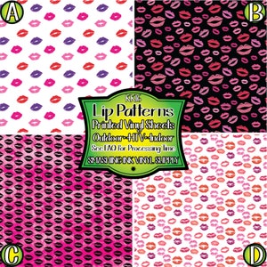 Lip Pattern Vinyl/Printed Heat Transfer Vinyl/Patterned Vinyl/Printed 651 Vinyl/Printed 631 Vinyl/Printed Outdoor Vinyl/Printed HTV