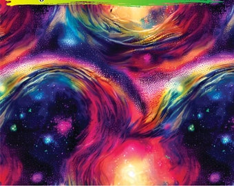 Vinilo adhesivo Rainbow Galaxy / Transferencia térmica / Cuero sintético / Materiales seguros para láser