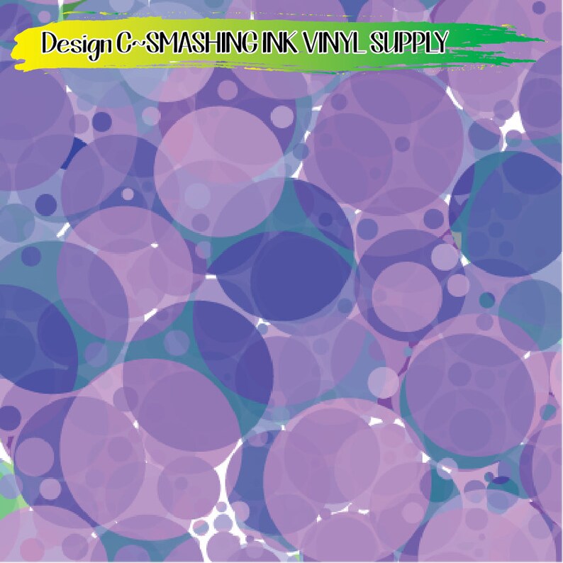 Abstract Bubbles Vinyl/printed Heat Transfer Vinyl/patterned Etsy