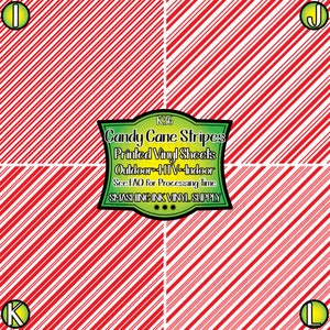 Candy Cane Stripes Vinyl/Printed Heat Transfer Vinyl/Patterned Vinyl/Printed 651 Vinyl/Printed 631 Vinyl/Printed Outdoor Vinyl/Printed HTV