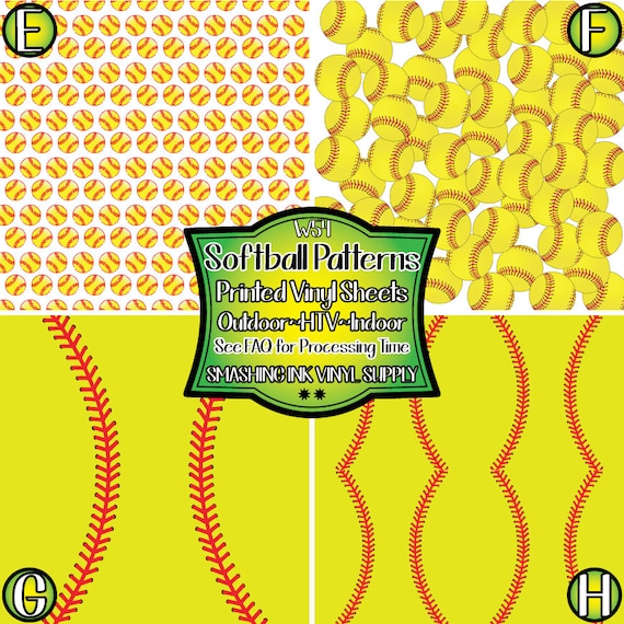 Vinyl Softball Yellow