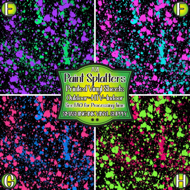 Custom Splatter Vinyl - Etsy