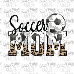 Soccer Mom Apparel Transfer - Available in Heat Transfer, DTF (Direct to Film), or Sublimation, Iron On Shirt Transfer