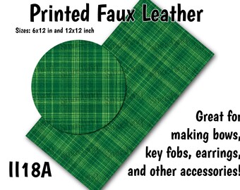 Christmas Fabric Faux Leather Sheet/Printed Faux Leather for Earrings/Leather Fabric for Bows/Leatherette Sheets/Synthetic Leather