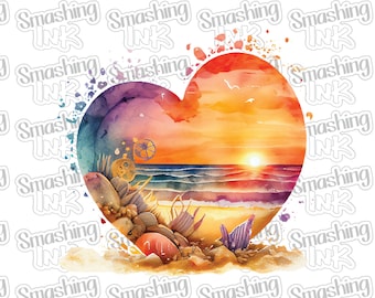 Sunset Beach 5 ~ Apparel Transfer | DTF | Iron On | Sublimation | HTV