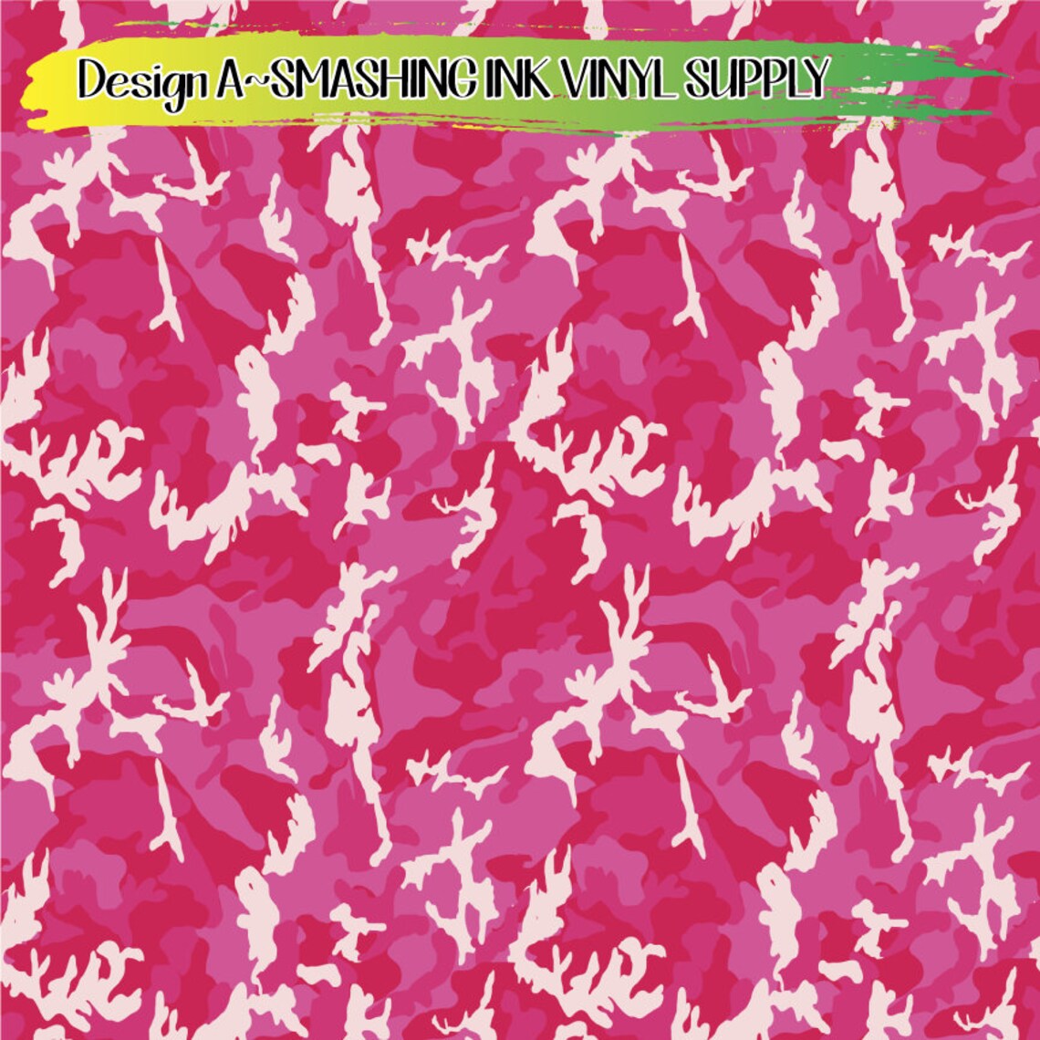 Pink Camo Print Vinyl/printed Heat Transfer Vinyl/patterned | Etsy